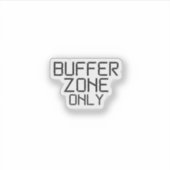 Alleen Buffer Zone Minimalistische Technische Lapt Sticker (Voorkant)