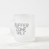 Alleen bufferzone-minimalist matglas koffiemok (Voorkant links)