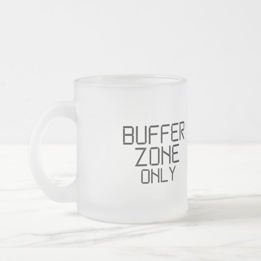 Alleen bufferzone-minimalist matglas koffiemok (Links)