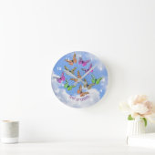 Alleen Butterflies gepersonaliseerd Ronde Klok (Huis)