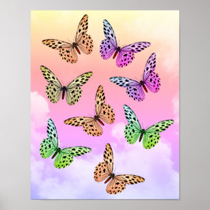 Alleen Butterflies Poster