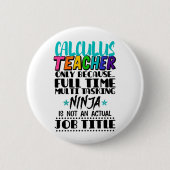 Alleen calculator voor leraar omdat fulltime multi ronde button 5,7 cm (Voorkant)