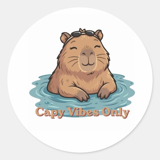 Alleen Capy Vibes  Ronde Sticker (Voorkant)