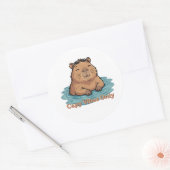 Alleen Capy Vibes  Ronde Sticker (Envelop)