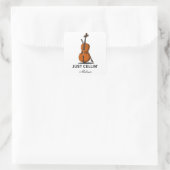 Alleen Cellin Cello Musician Custom Vierkante Sticker (Tas)