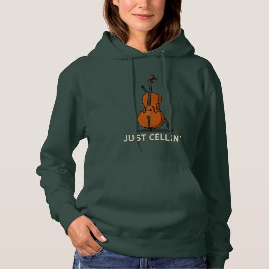 Alleen Cellist Novelty Hoodie (Voorkant)