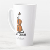 Alleen Cellist Performance Music Cello Latte Mok (Linkerhoek)