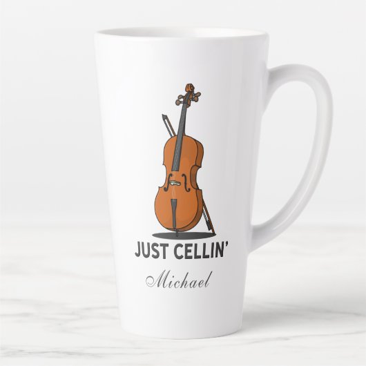 Alleen Cellist Performance Music Cello Latte Mok (Rechts)