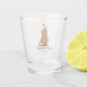 Alleen Cellist Performance Music Cello Shot Glas (Achterkant)