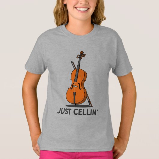 Alleen Cellist Performance Music Cello T-shirt (Voorkant)