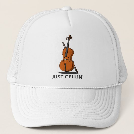 Alleen Cellist Performance Music Cello Trucker Pet (Voorkant)