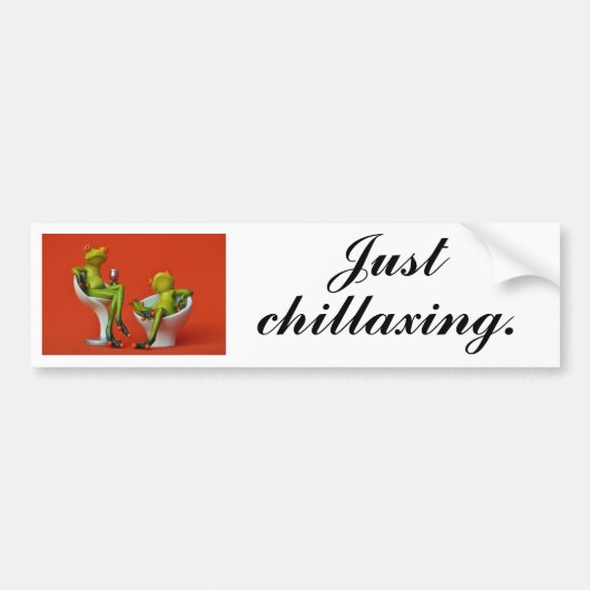 Alleen chillaxen bumpersticker (Voorkant)