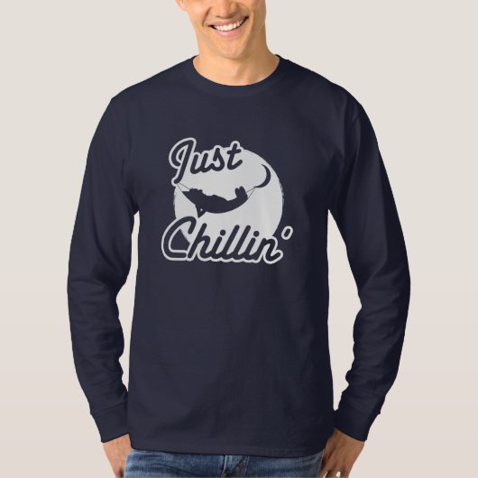 Alleen Chillin Long hoeve Mannen T-Shirt (Voorkant)