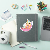Alleen Chillin Narwhal Sticker (iPad Cover)