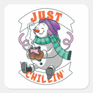Alleen Chillin Vierkante Sticker
