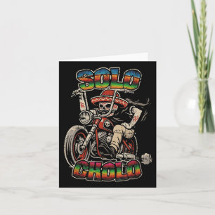 Alleen Cholo Grappige Calavera Biker Latino Straat Kaart