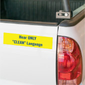 ALLEEN "CLEAN"-taalteken horen Bumpersticker (Op Truck)