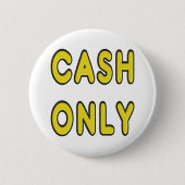 Alleen contanten ronde button 5,7 cm (Voorkant)