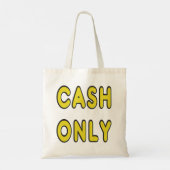 Alleen contanten tote bag (Achterkant)