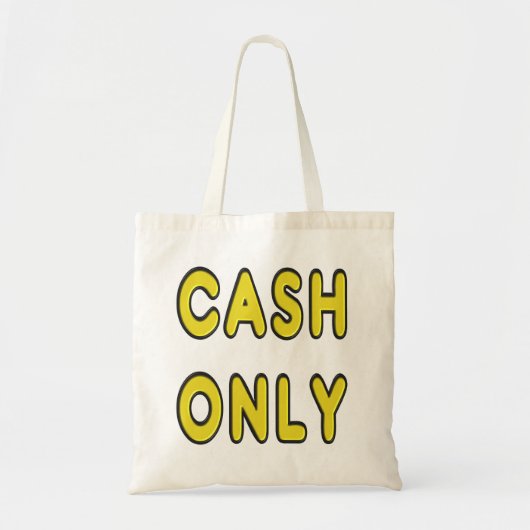 Alleen contanten tote bag (Voorkant)