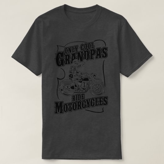 Alleen Cool Grandpas Ride Motorcycle Best Motorcyc T-shirt (Design voorkant)