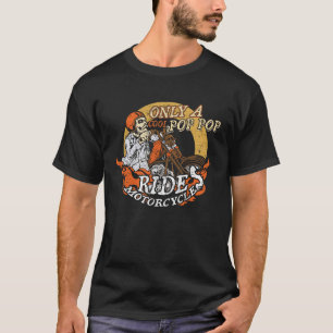Alleen Cool Pop Pop Ridt Motorcycli Vaderdag T-shirt