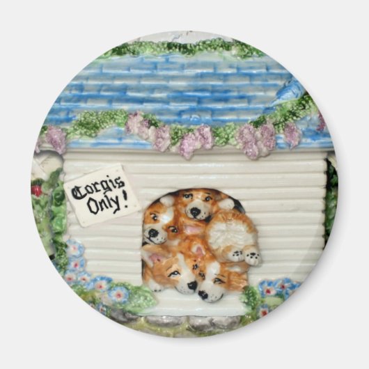 "Alleen Corgis!" Corgi Magnet (Voorkant)