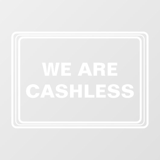 Alleen creditcard cashless bedrijf raamsticker (Vel)