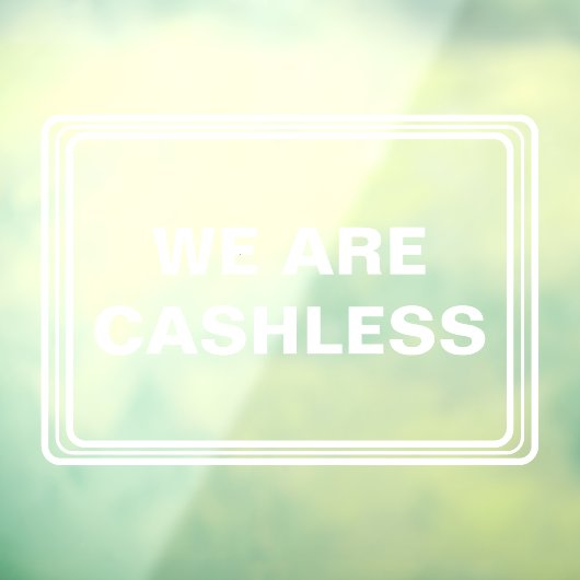 Alleen creditcard cashless bedrijf raamsticker (Vel 3)