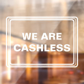 Alleen creditcard cashless bedrijf raamsticker (Vel 2)