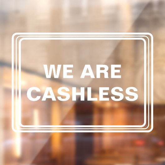 Alleen creditcard cashless bedrijf raamsticker (Vel 2)
