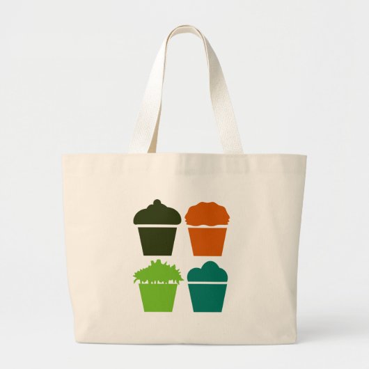 Alleen Cupcakes Grote Tote Bag (Voorkant)