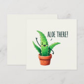 Alleen daar! Schattige Aloë Vera Plant Briefkaart (Voorkant / Achterkant)