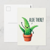 Alleen daar! Schattige Aloë Vera Plant Briefkaart (Voorkant / Achterkant)