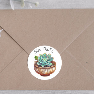 Alleen daar! Schattige Aloe Vera Pun Ronde Sticker