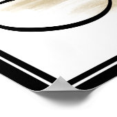 Alleen Dance Black, White, Pink, Gold Poster (Hoek)