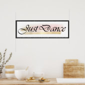 Alleen Dance Black, White, Pink, Gold Poster (Keuken)