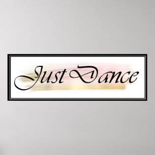 Alleen Dance Black, White, Pink, Gold Poster