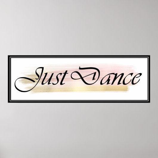 Alleen Dance Black, White, Pink, Gold Poster (Voorkant)