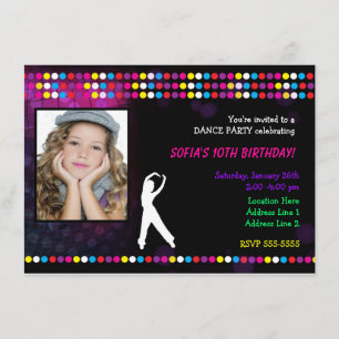 Alleen Dansfeest Disco Bal Foto Feest Uitnodiging