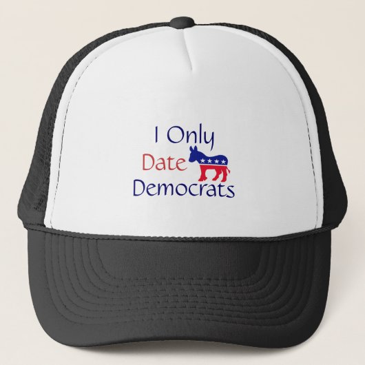 Alleen datum-democraten trucker pet (Voorkant)