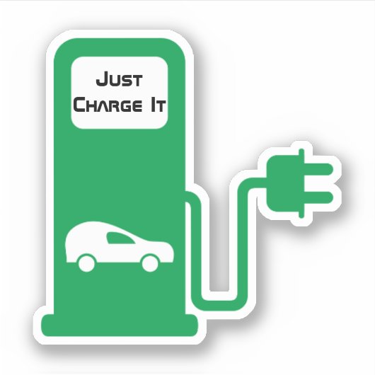 Alleen de aangepaste vinylSticker opladen Sticker (Voorkant)