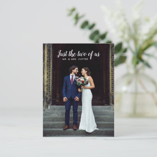 Alleen de aankondiging van het huwelijk van ons. (Staand voorkant)