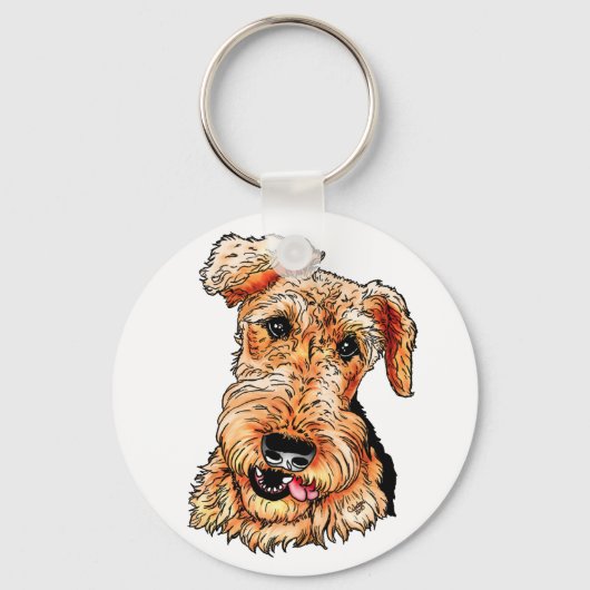 Alleen de Airedale Terrier Sleutelhanger (Voorkant)