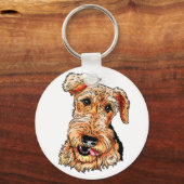 Alleen de Airedale Terrier Sleutelhanger (Voorkant)