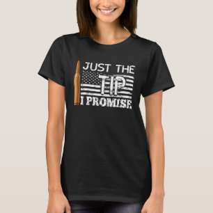 Alleen de Amerikaanse vlag Pistool Bullet op titel T-shirt