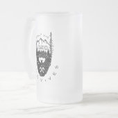 Alleen De Baardige Overleeft Matglas Bierpul (Voorkant links)