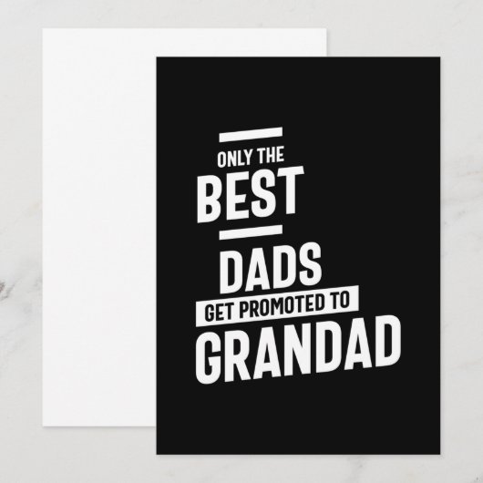 Alleen de beste Dads worden gepromoot naar de klei Bedankkaart (Voorkant / Achterkant)