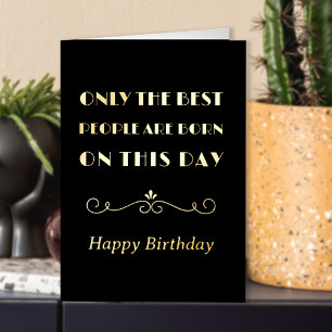 Alleen de beste  deco-typografische folie wenskaart