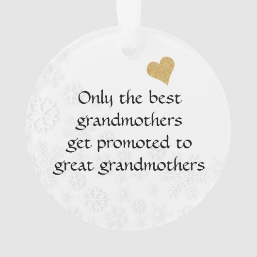 Alleen de beste grootmoeders worden geweldig gepro ornament (achterkant)